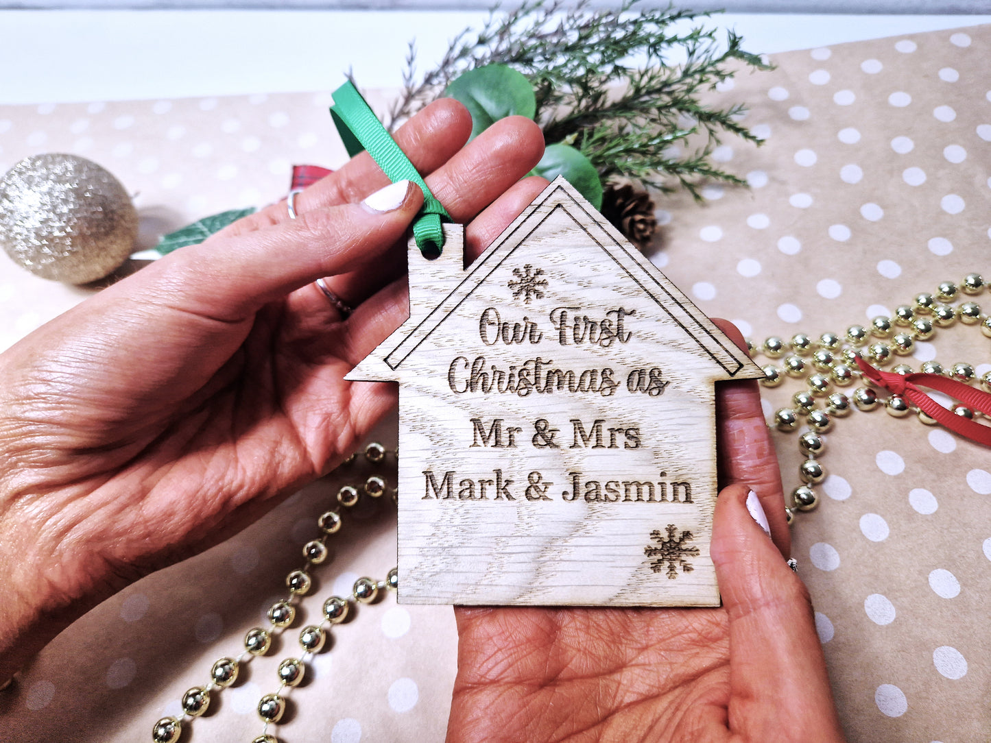 Newly wed Xmas bauble