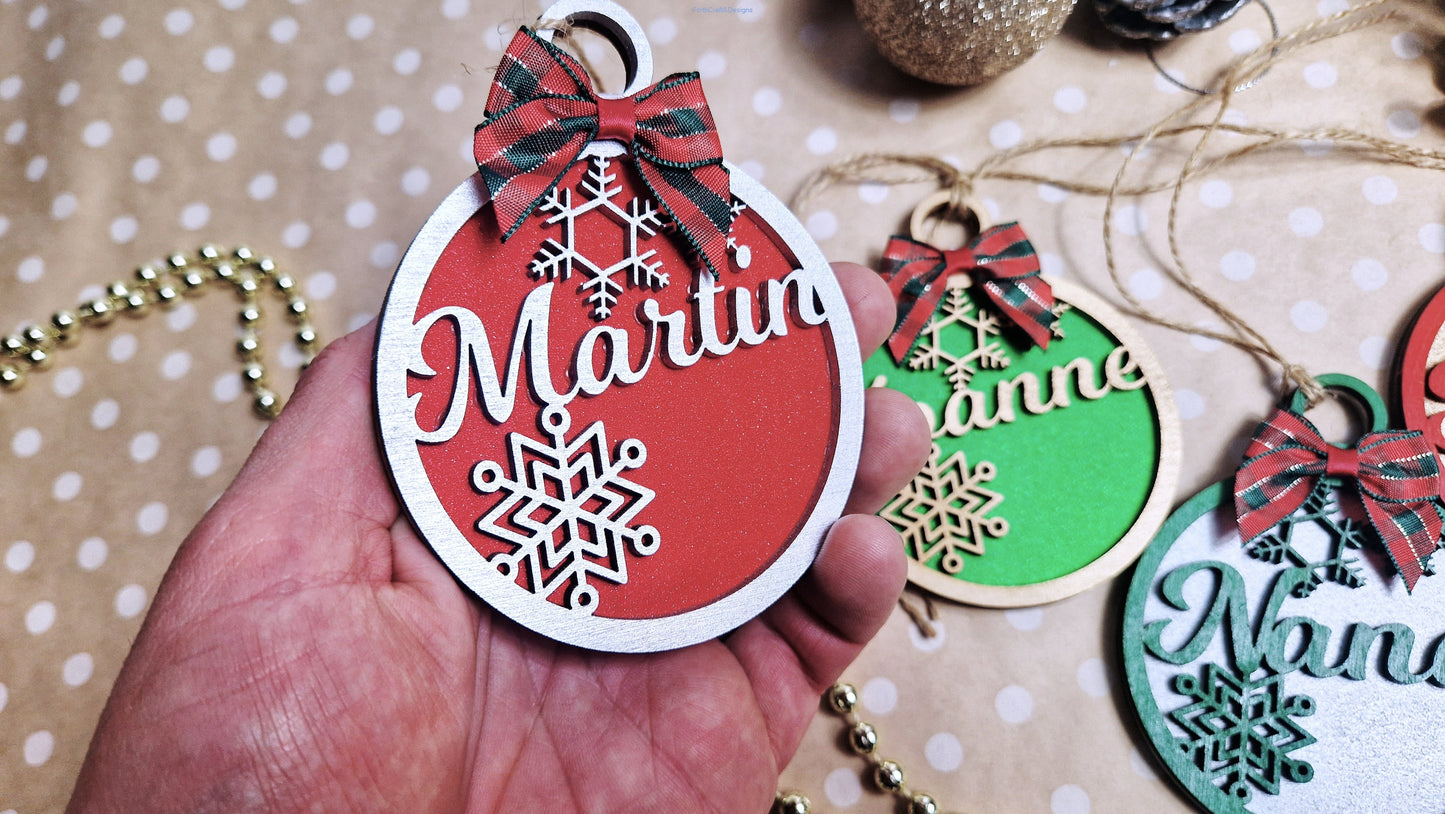 Personalised Christmas bauble