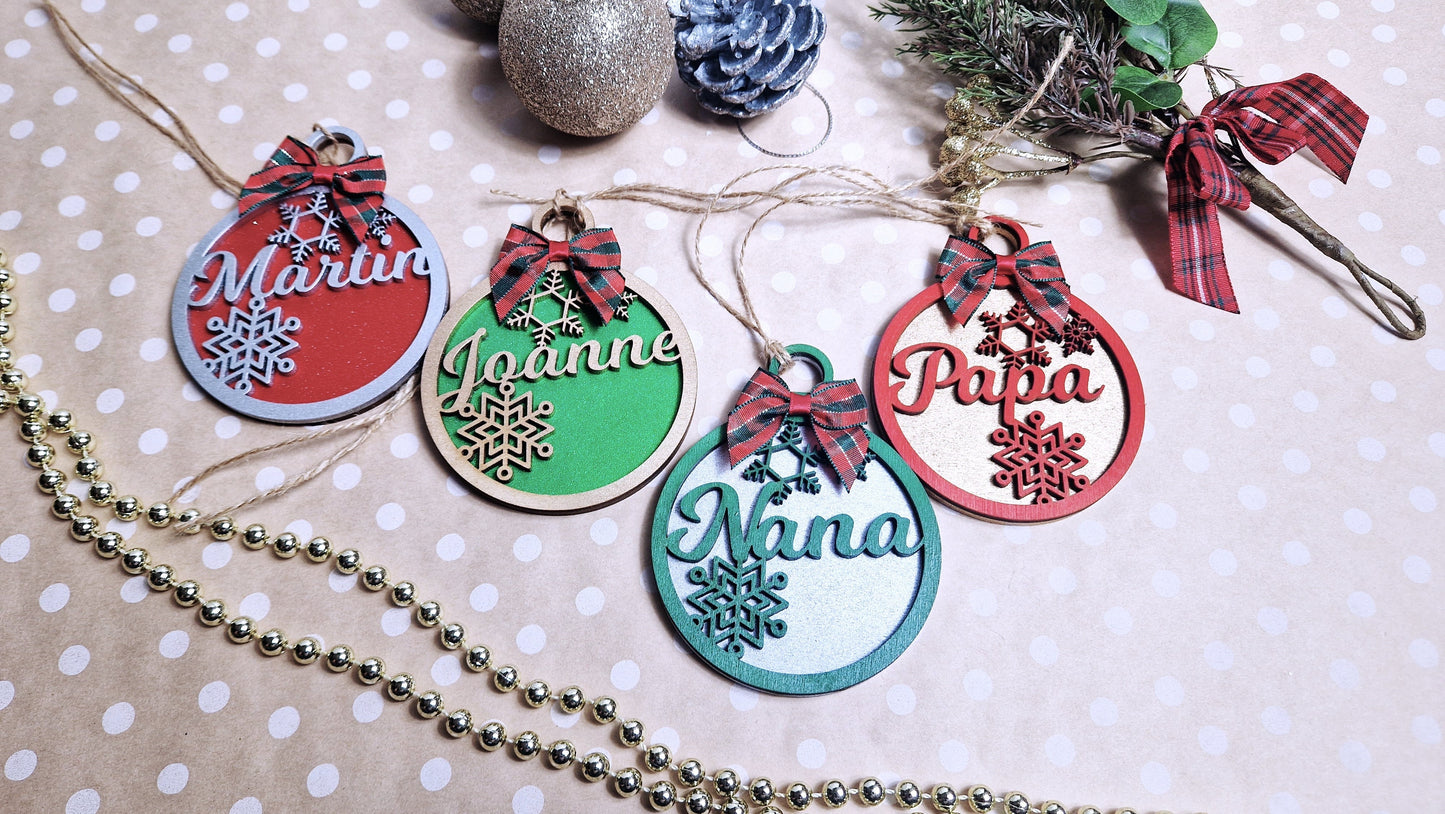 Personalised Christmas bauble