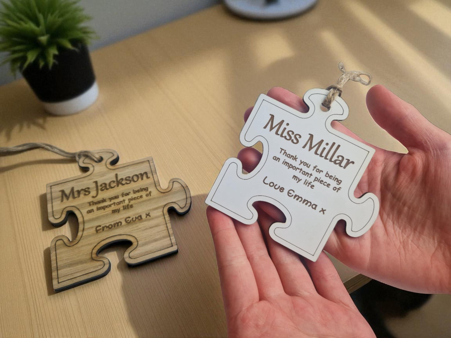 Jigsaw piece teacher gift