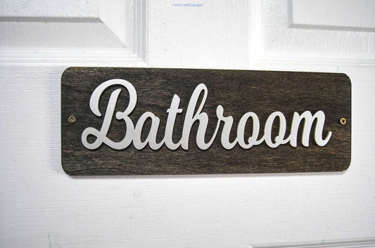 Bathroom door sign-Forth Craft and Designs
