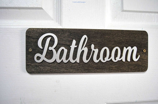 Bathroom door sign