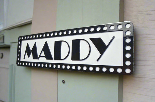 Broadway themed named sign
