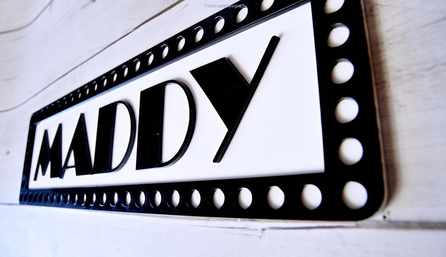 Broadway themed named sign