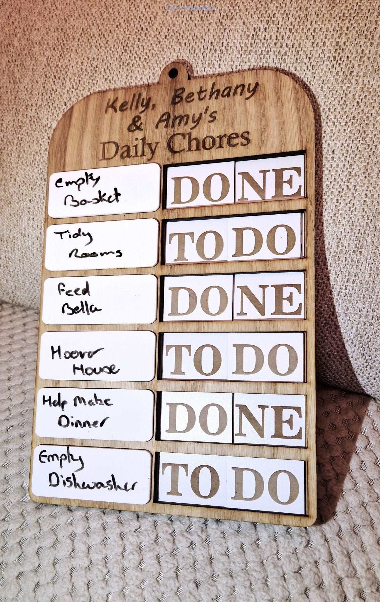 Childrens Daily chore chart