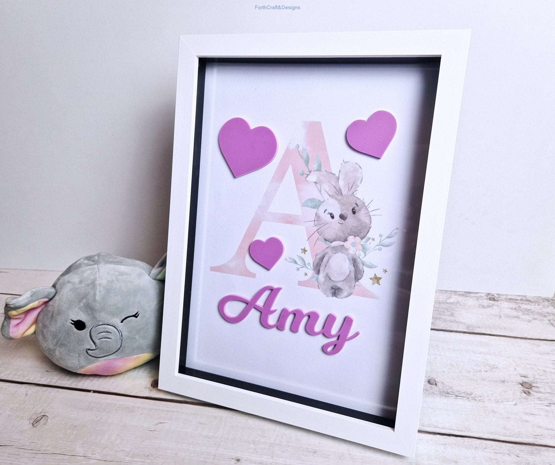 Childrens framed name sign