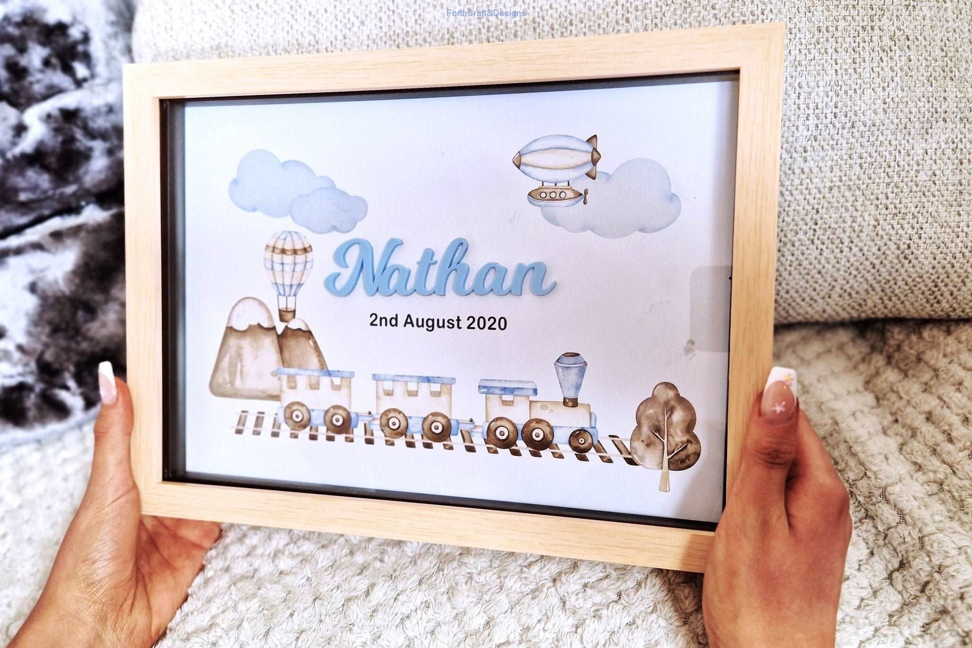 Childrens framed name sign