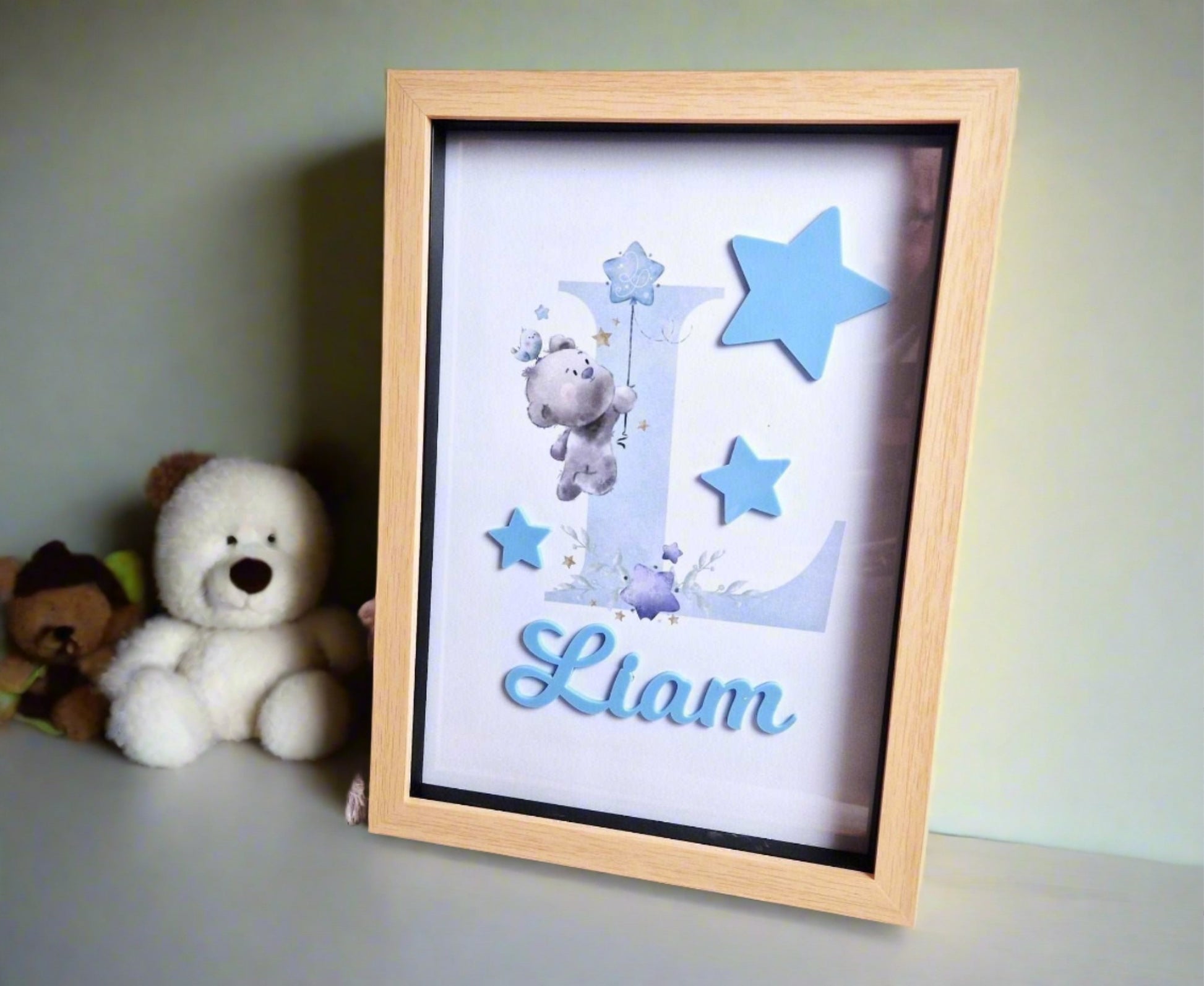 Childrens framed name sign