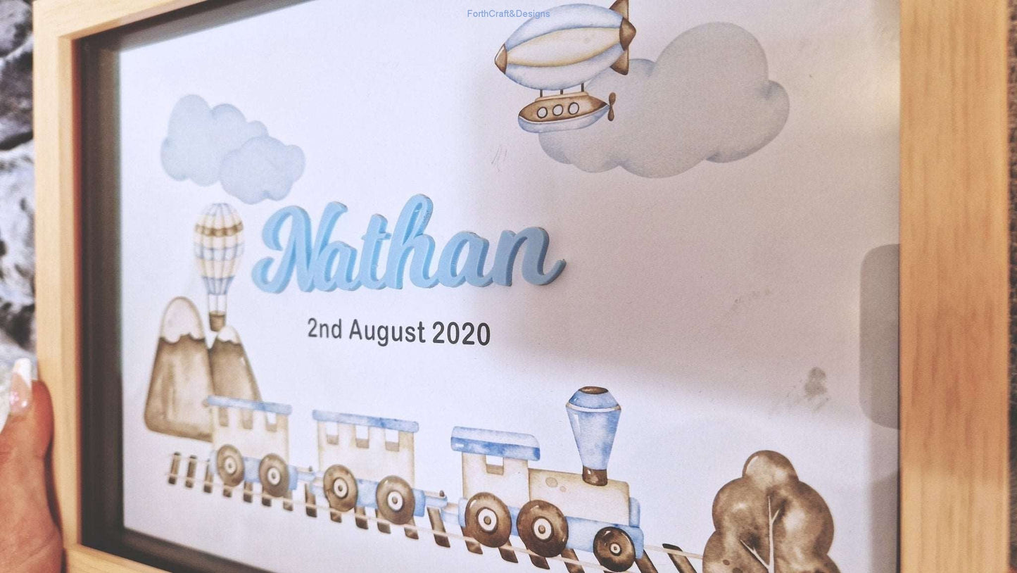 Childrens framed name sign