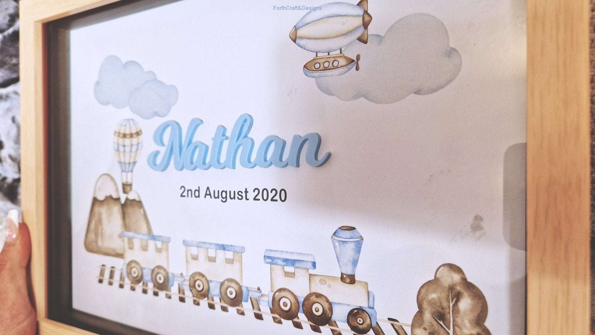 Childrens framed name sign