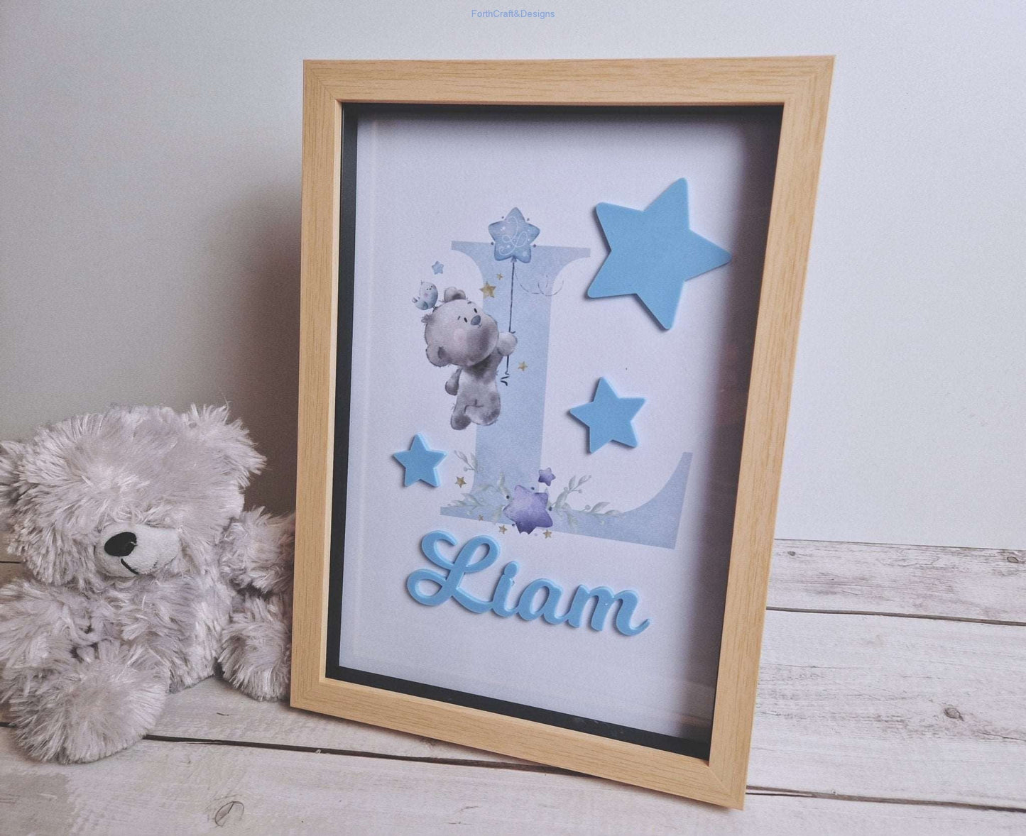 Childrens framed name sign