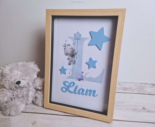 Childrens framed name sign