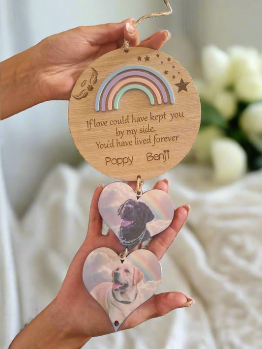 Personalised Rainbow pet memorial