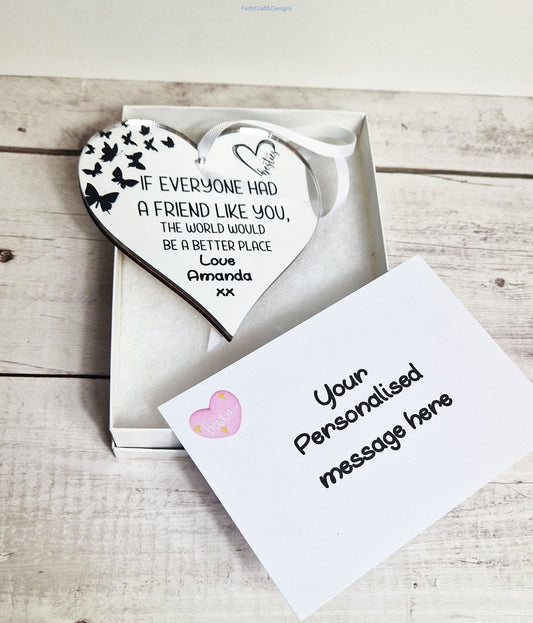 Friends Heart Shaped Wall Hanging Gift