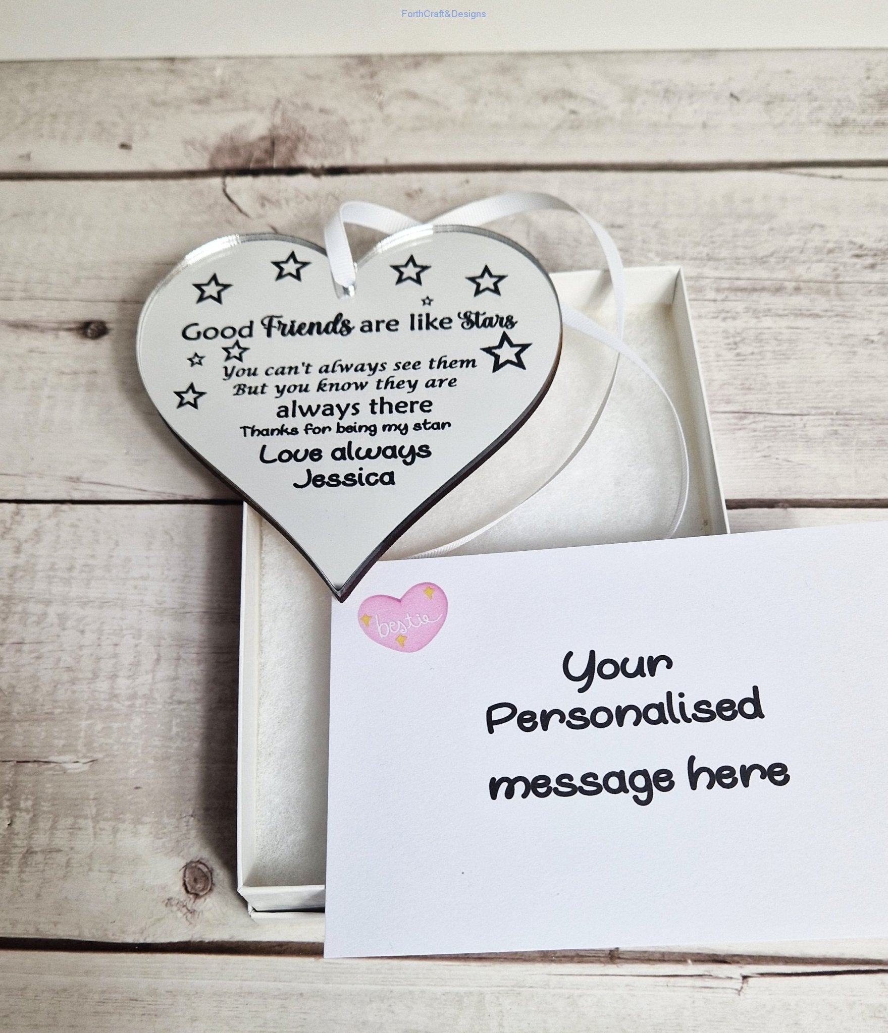 Friends Heart Shaped Wall Hanging Gift