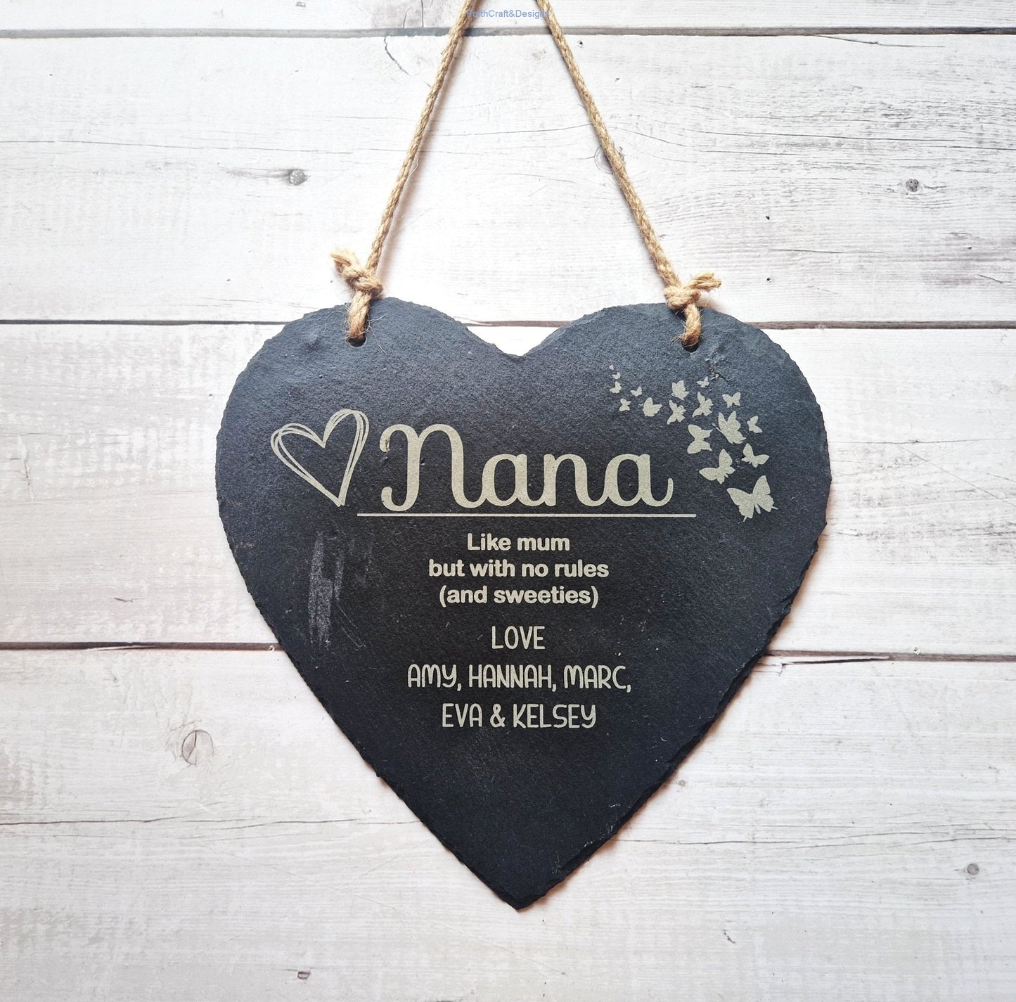 Grandma slate heart gift