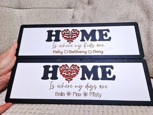 Home Personalised wall sign