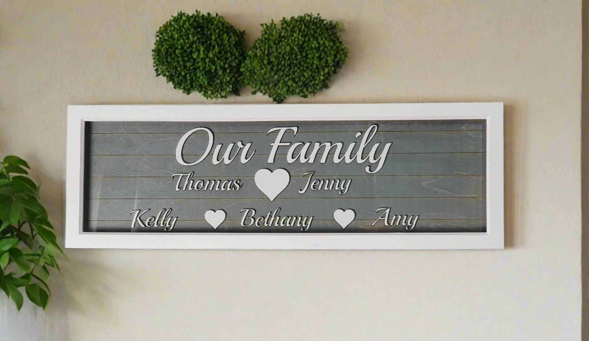 Large Personalised our family framed - Main Image