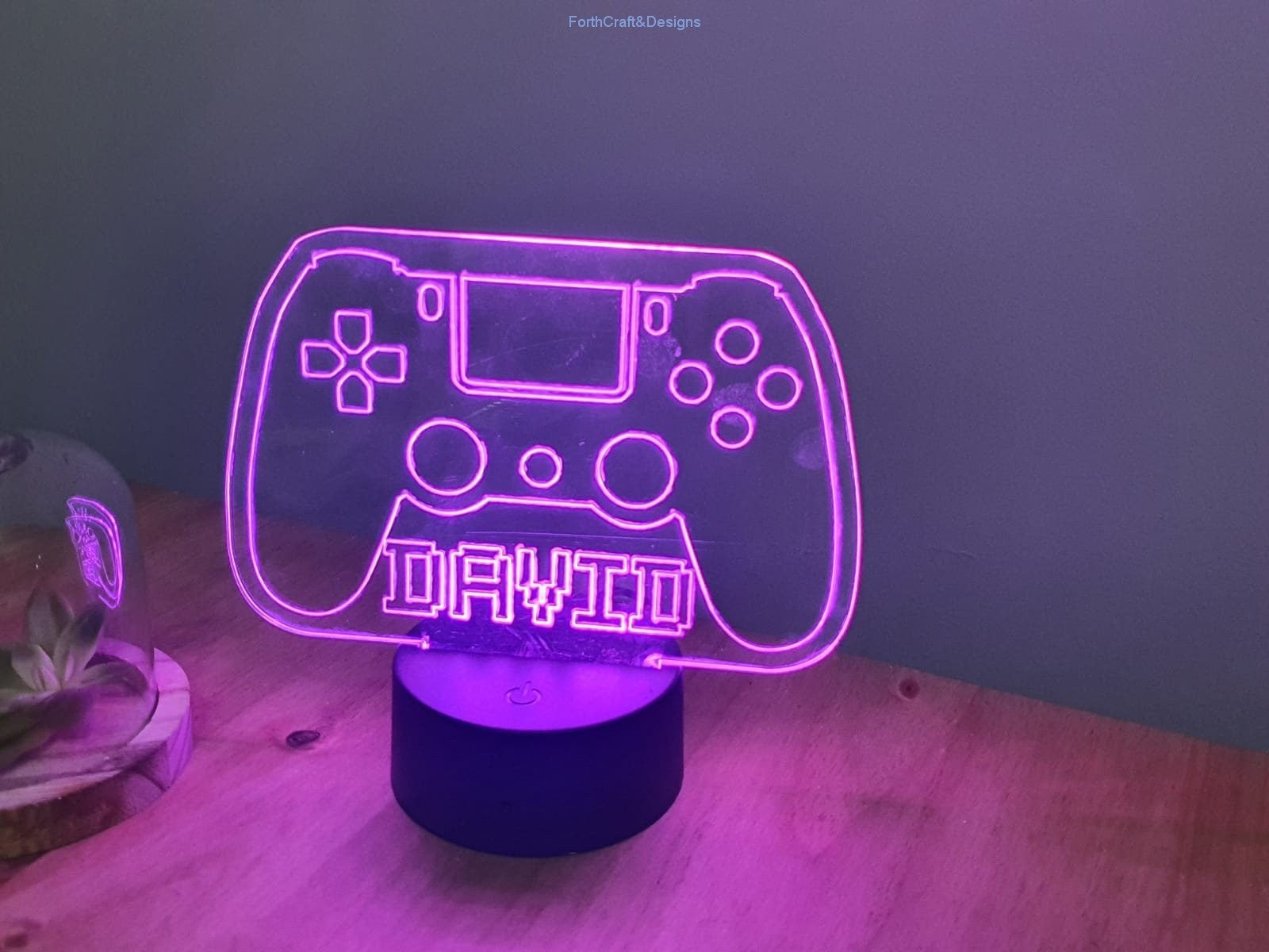 LED Name Night Light, Personalized Video Game Controller Neon Sign