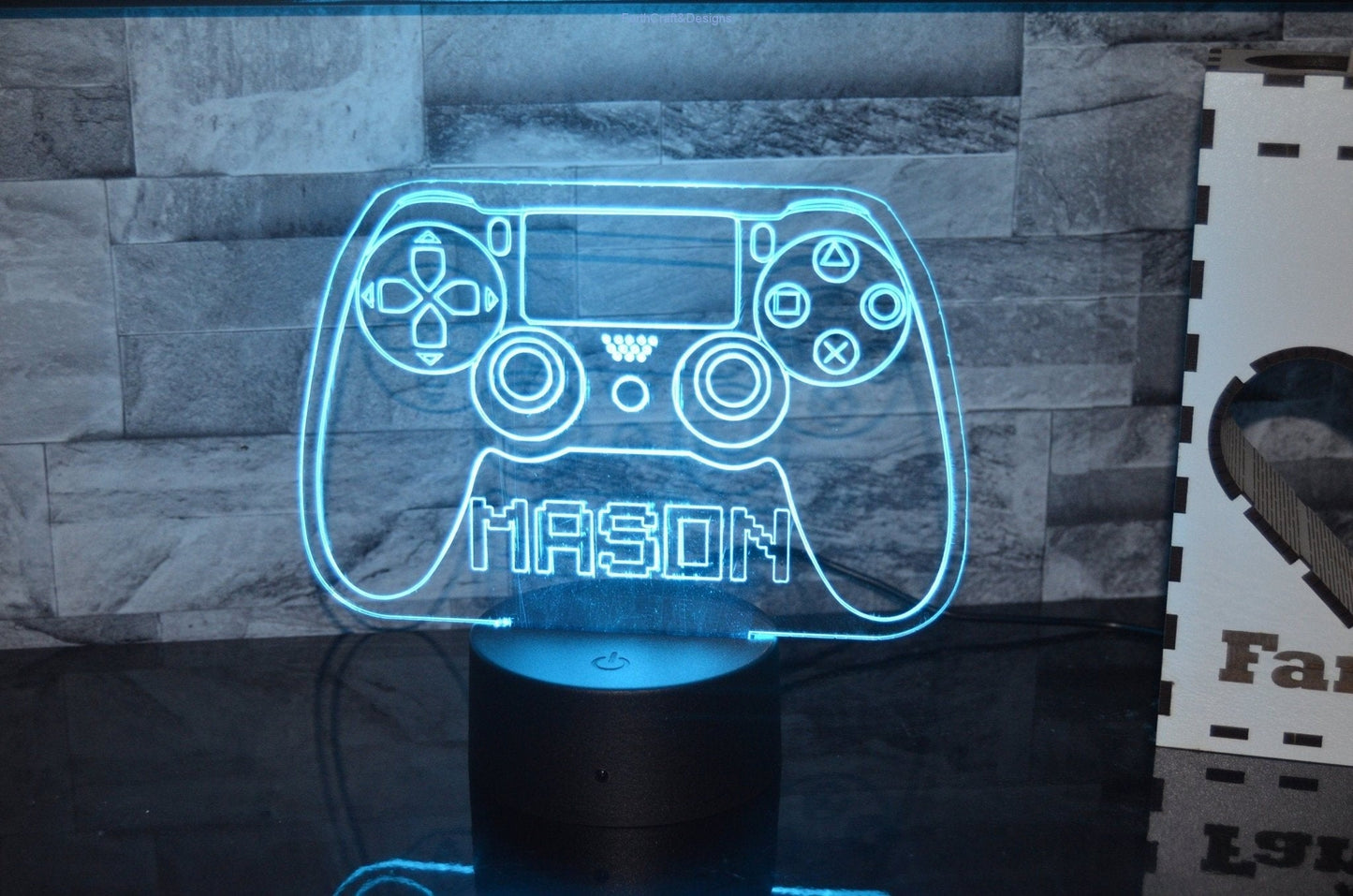 LED Name Night Light, Personalized Video Game Controller Neon Sign