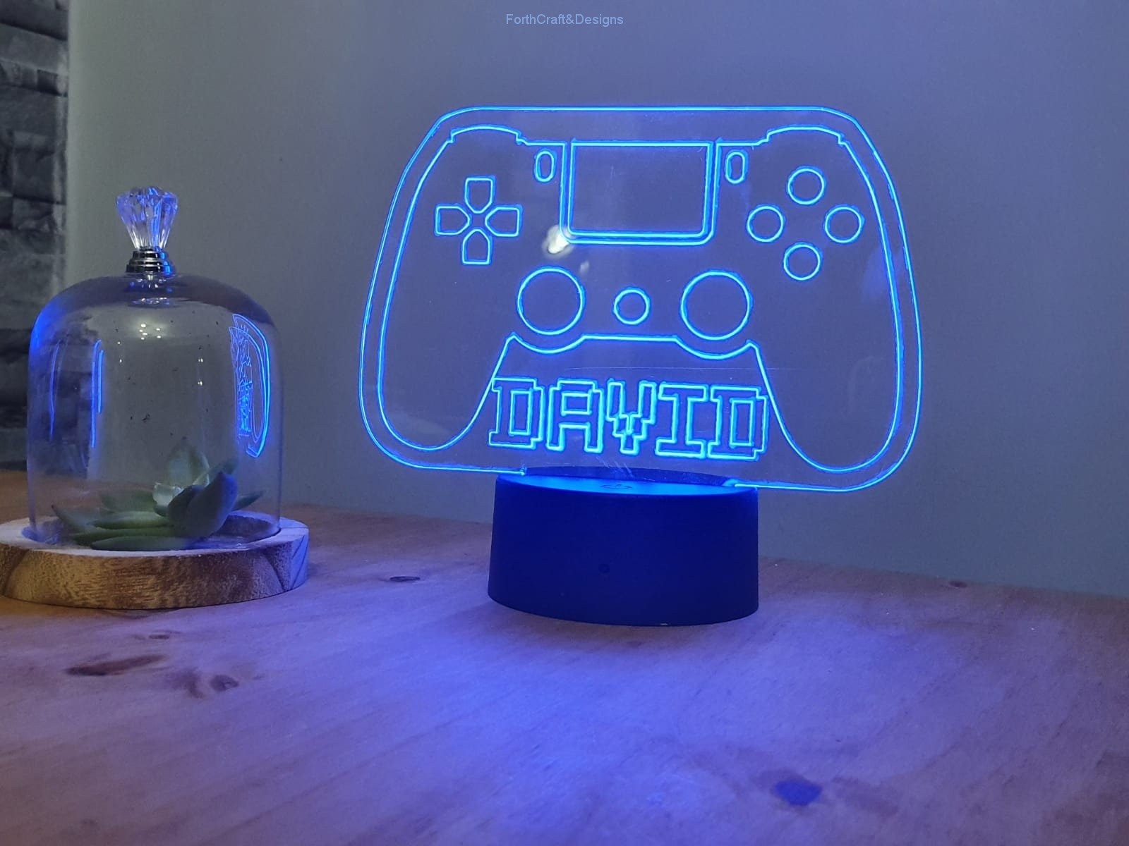 LED Name Night Light, Personalized Video Game Controller Neon Sign
