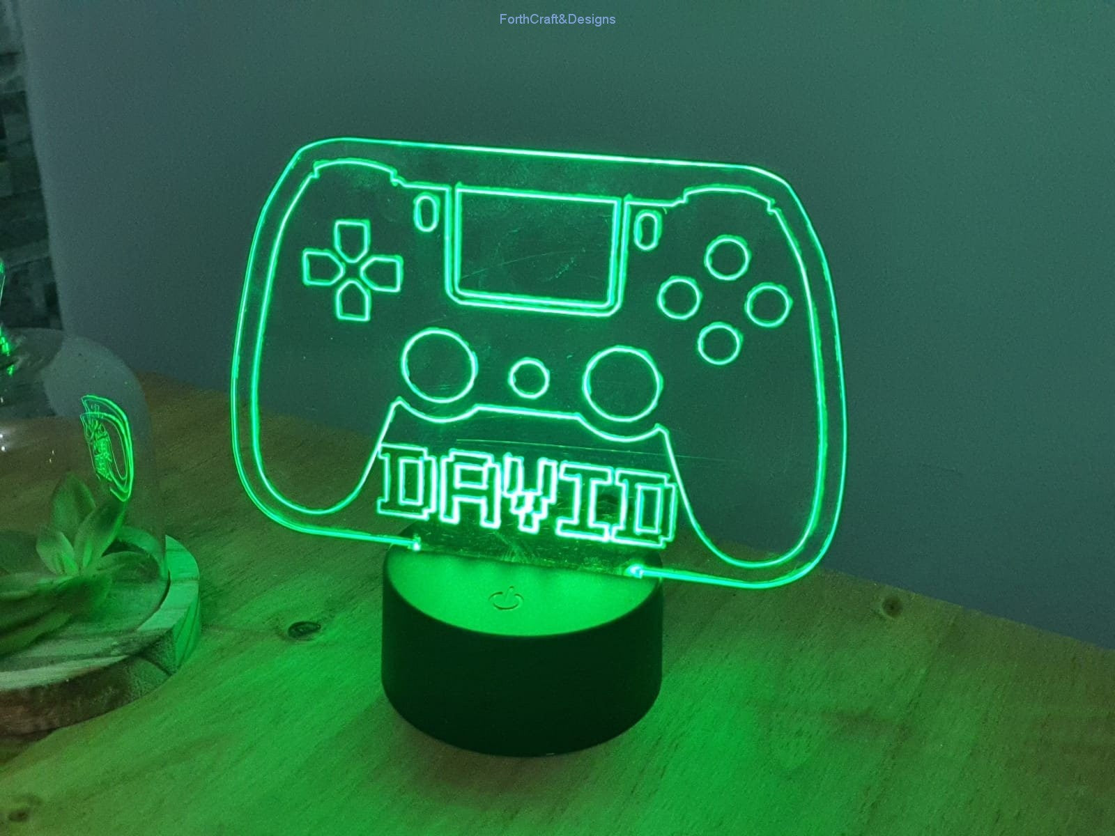 LED Name Night Light, Personalized Video Game Controller Neon Sign