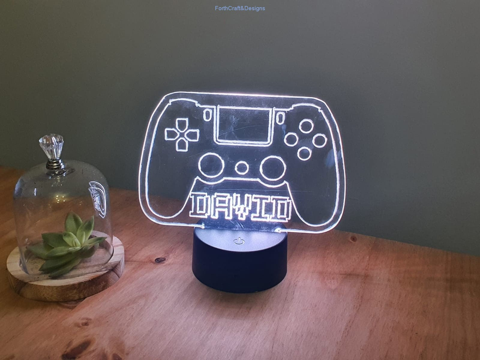 LED Name Night Light, Personalized Video Game Controller Neon Sign