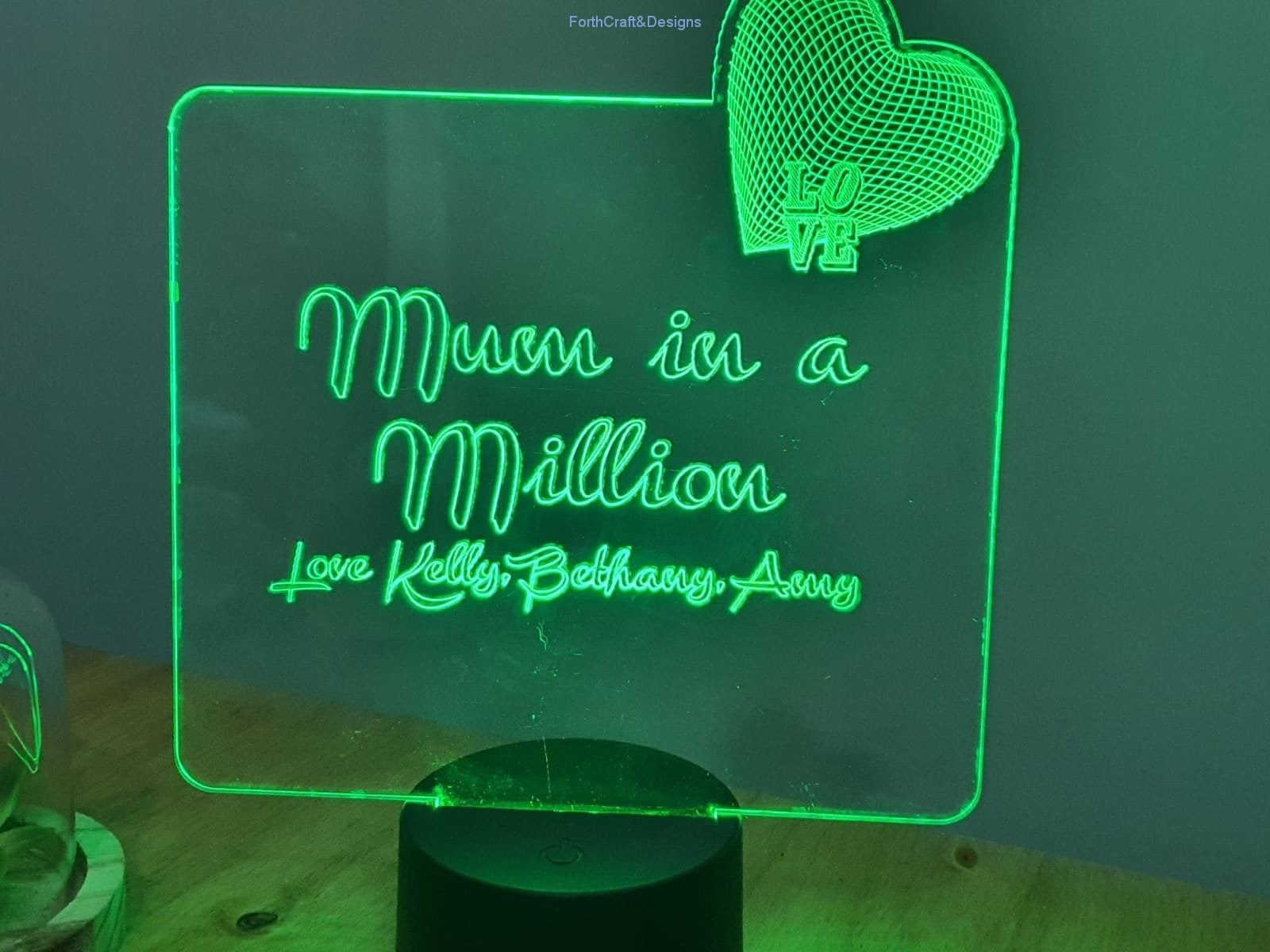 LED night light , personalised sign, mothers day gift,