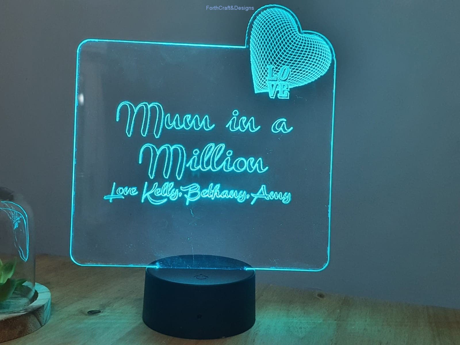 LED night light , personalised sign, mothers day gift,
