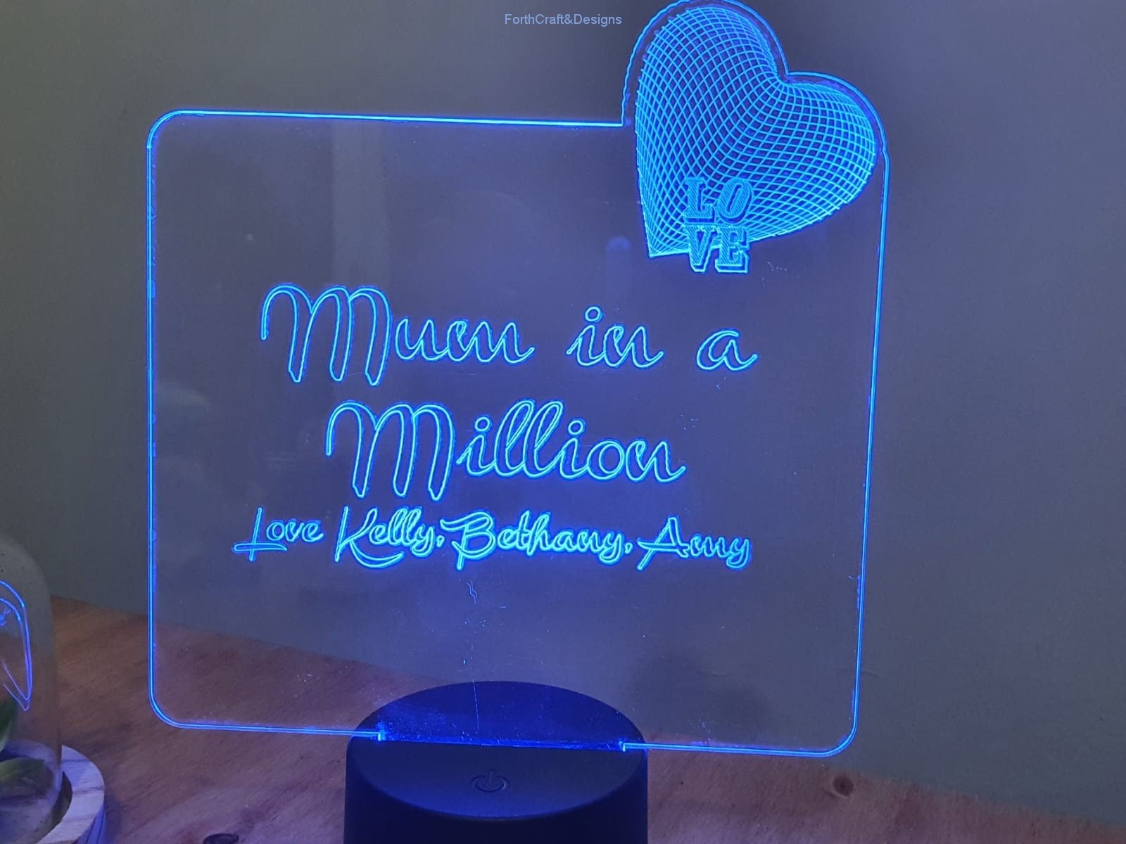 LED night light , personalised sign, mothers day gift,