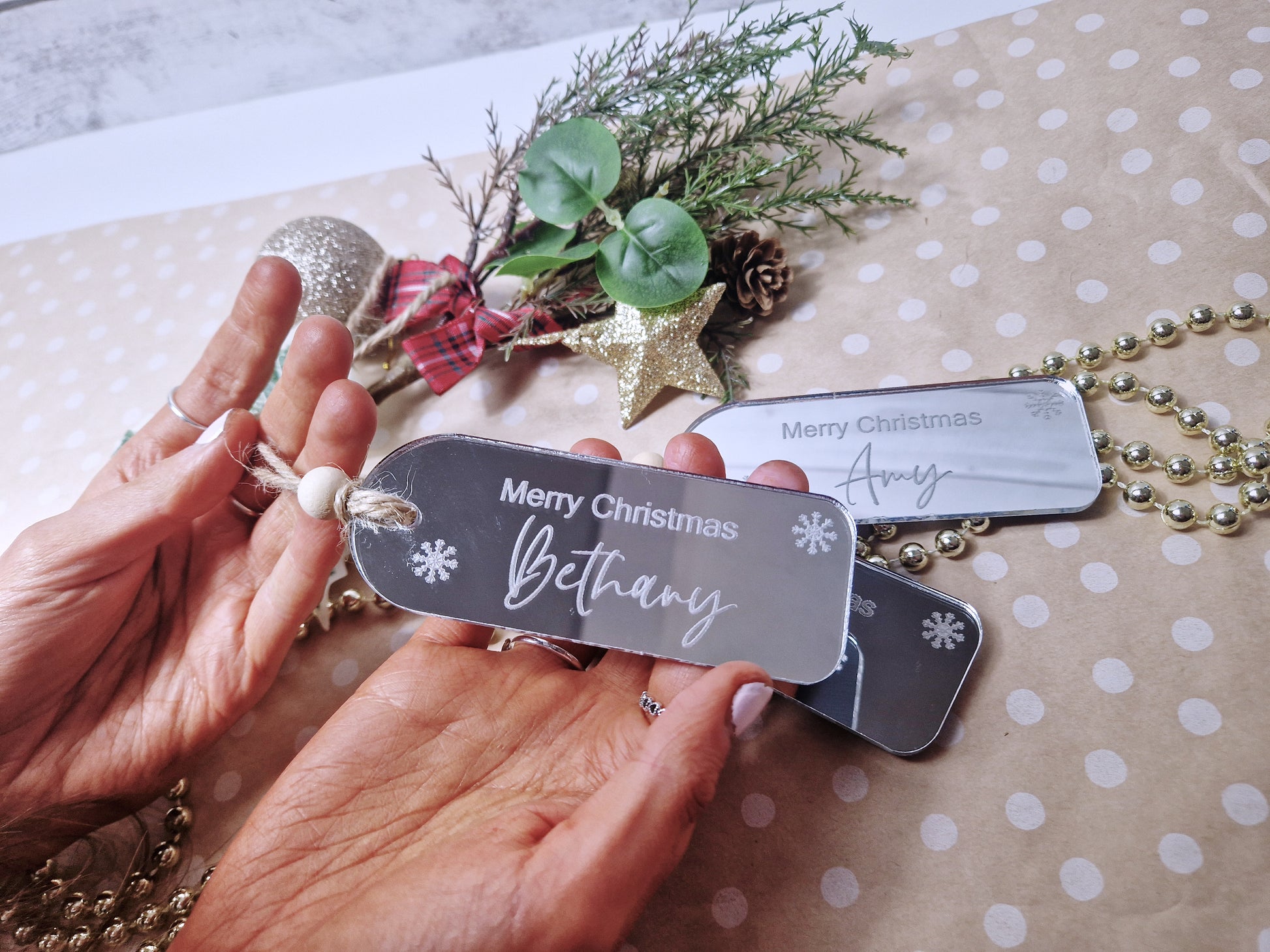 Personalised Christmas gift tag