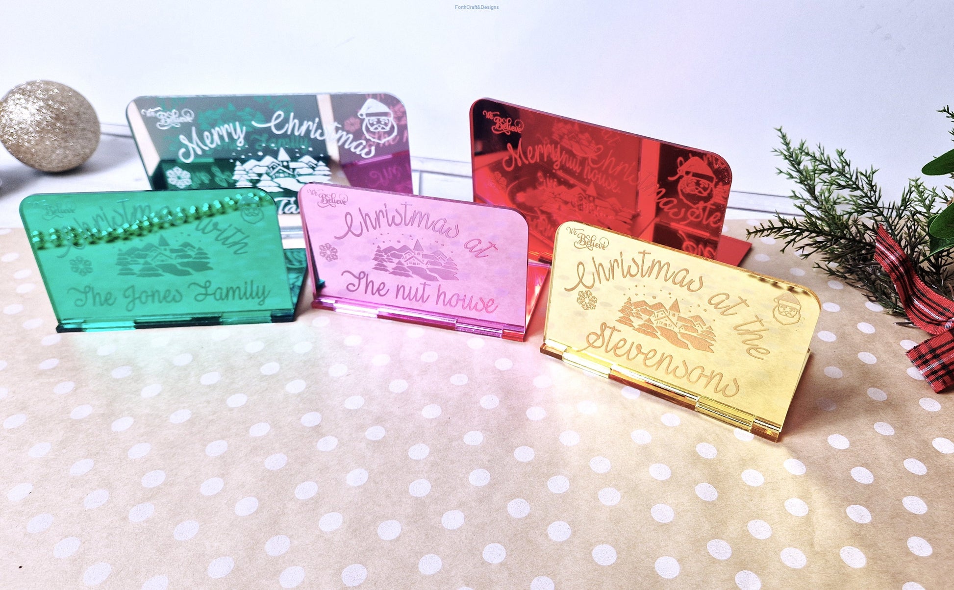 Personalised Christmas Tea light holders