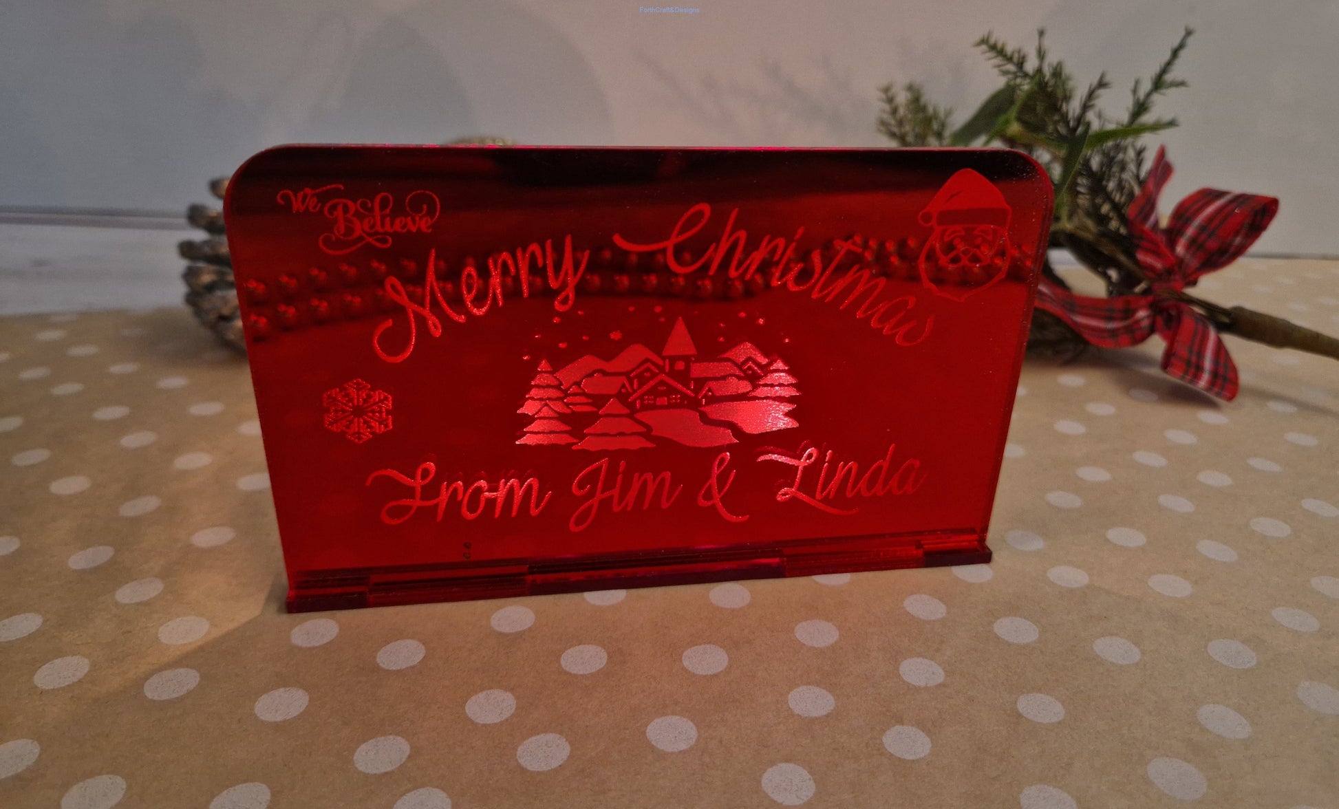 Personalised Christmas Tea light holders