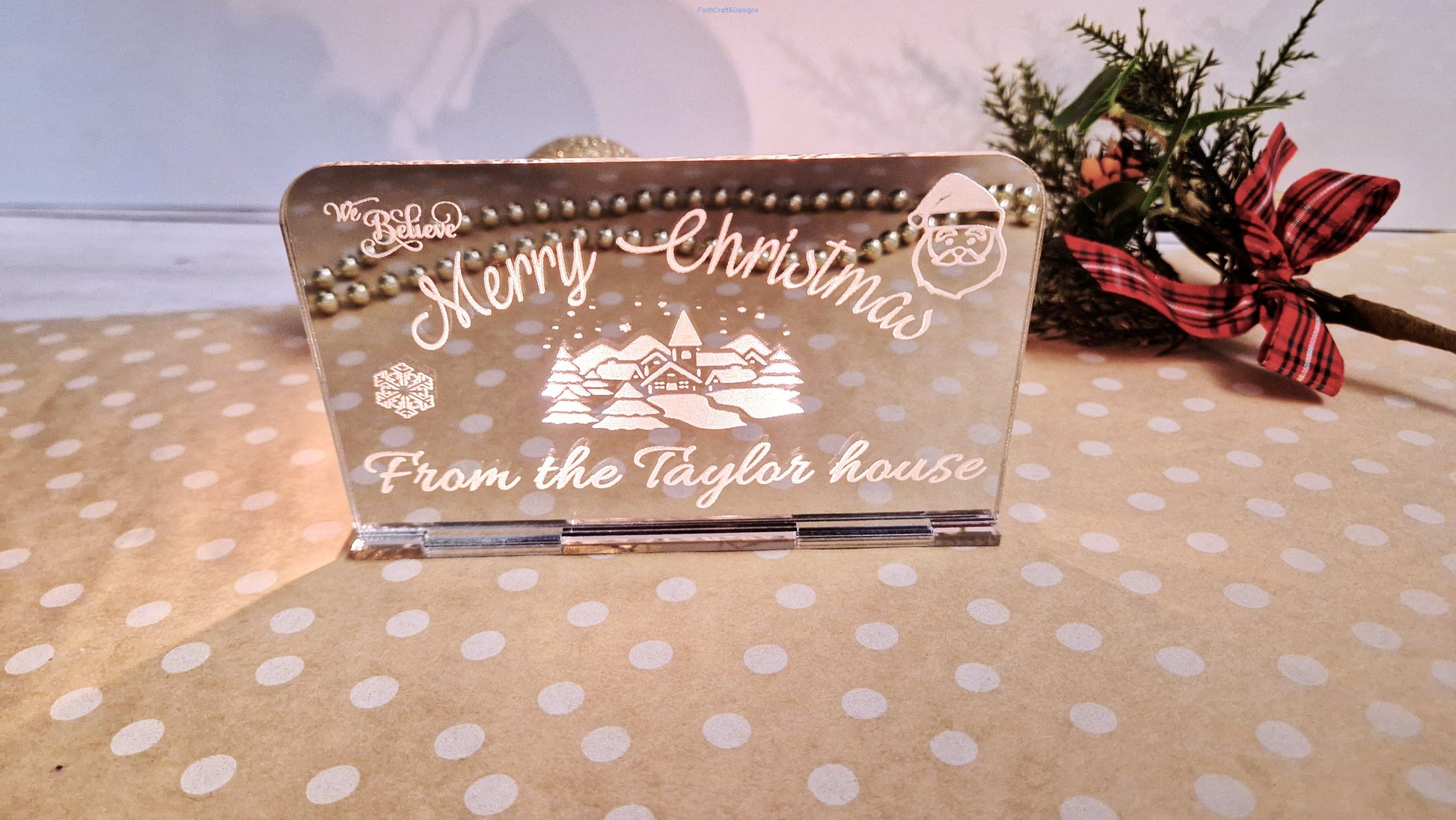 Personalised Christmas Tea light holders