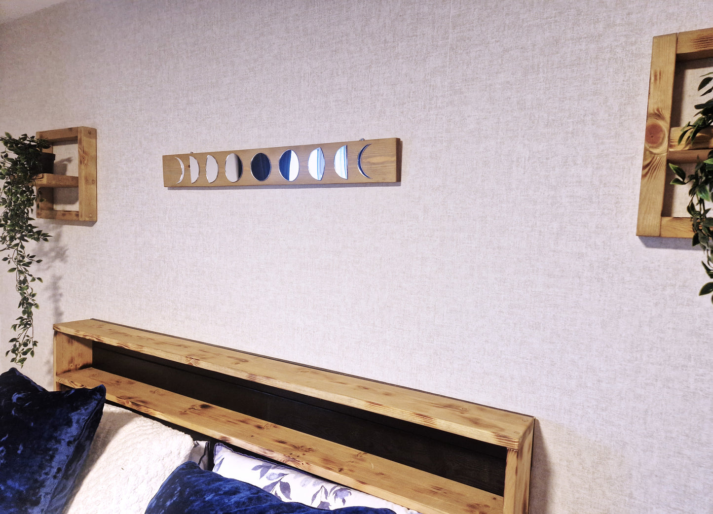 Wooden Moon Phase wall decor
