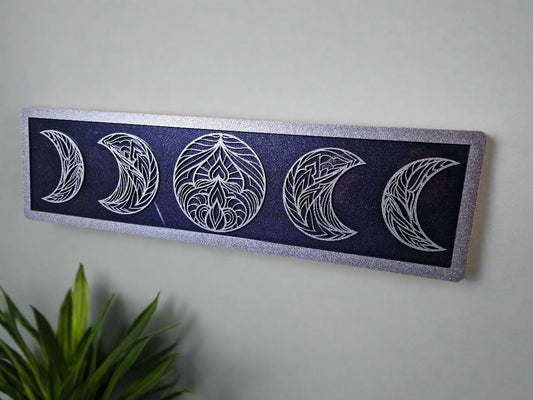 Geometric moon phase wall art