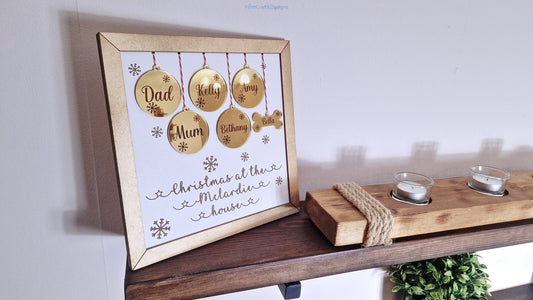Personalised Christmas family sign-Forth Craft and Designs