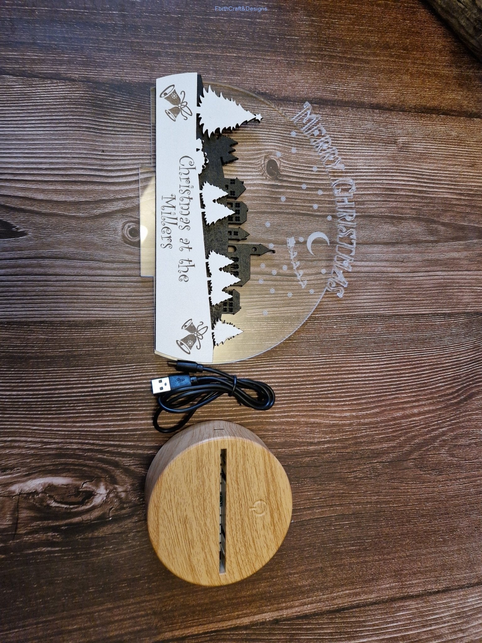 Personalised Christmas Town scene personalised snow globe 21 x 16cm