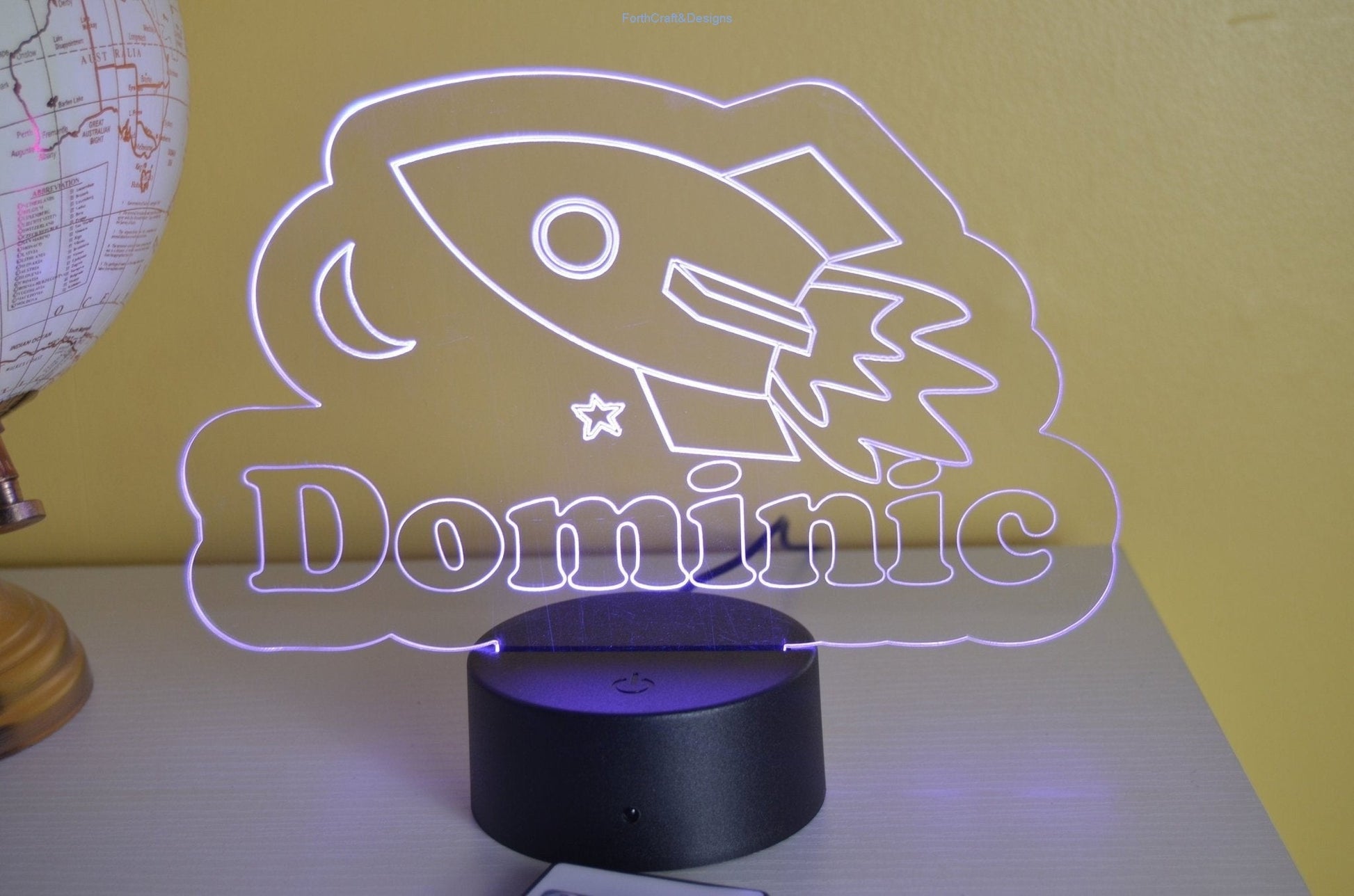 personalised engraved Led night light,
