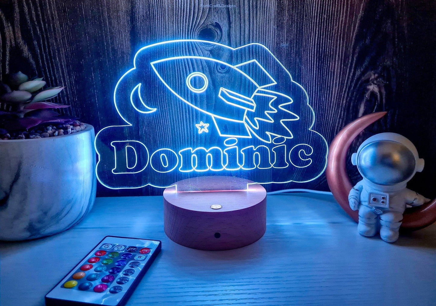 personalised engraved Led night light,