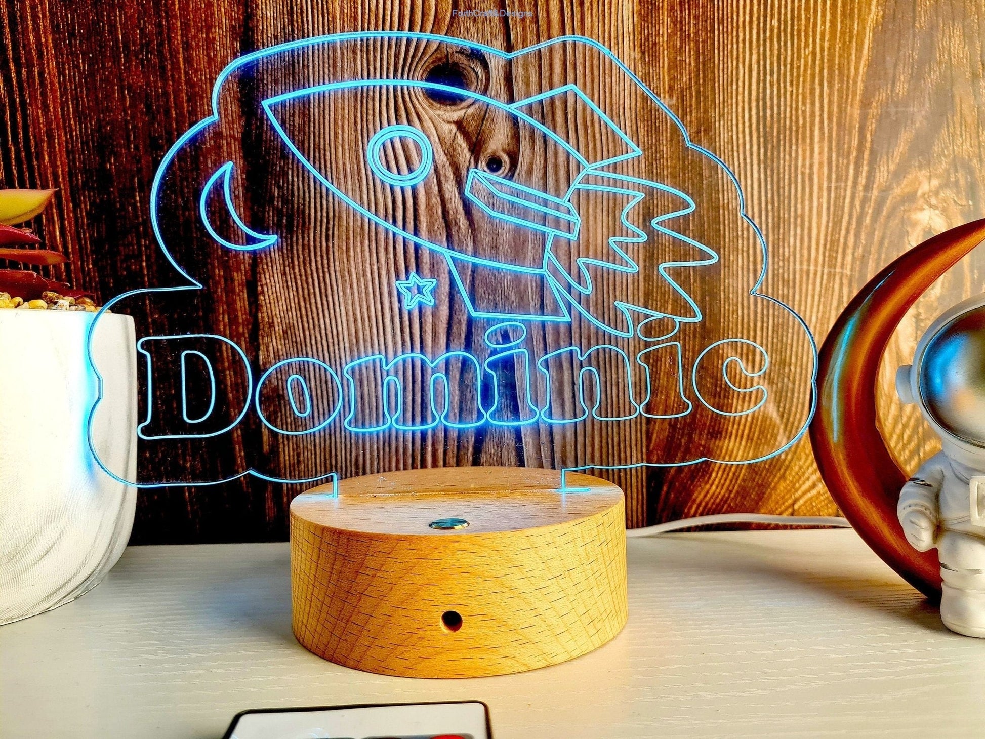 personalised engraved Led night light,