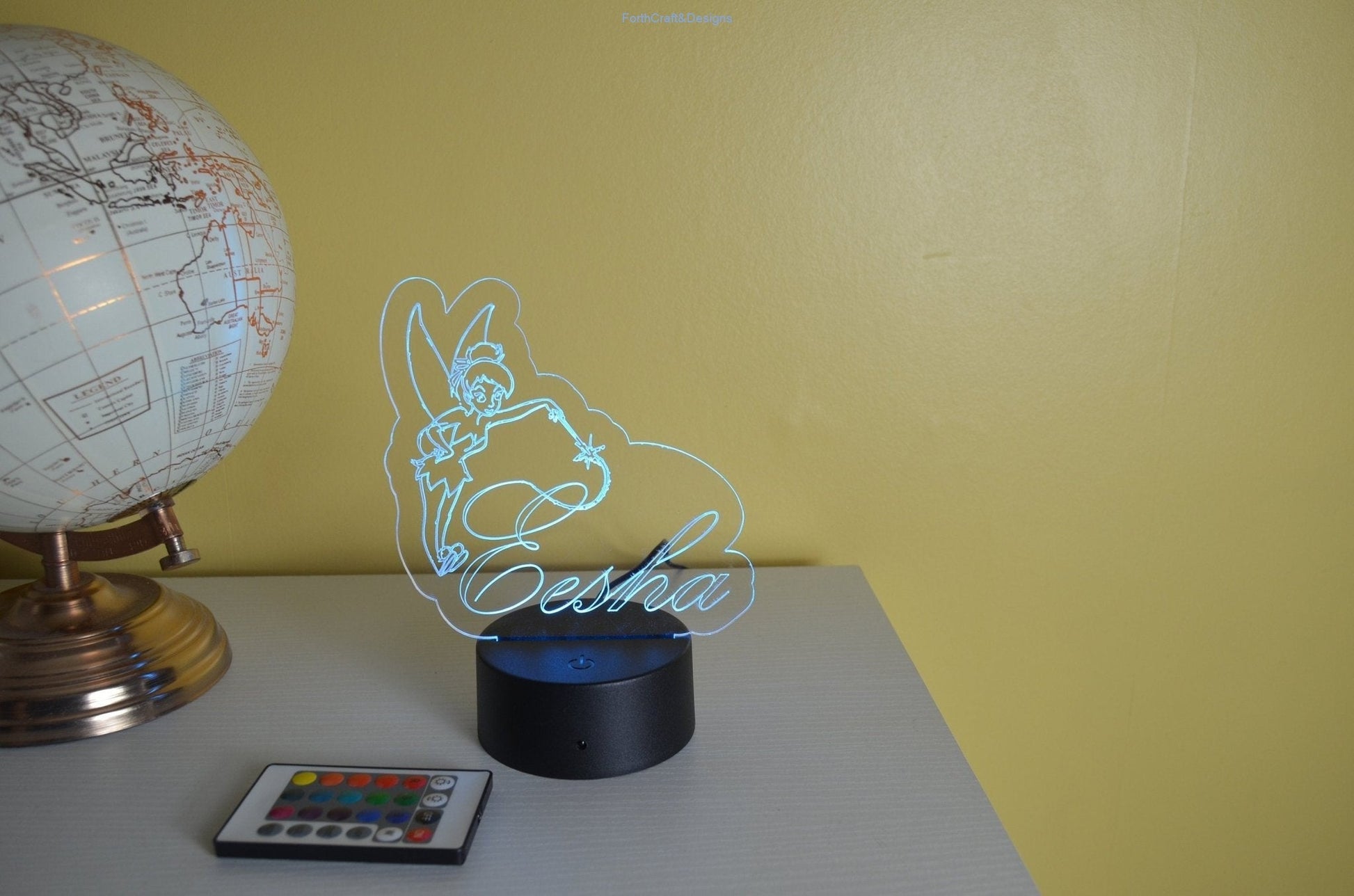 Personalised fairy design Kids LED night light.
