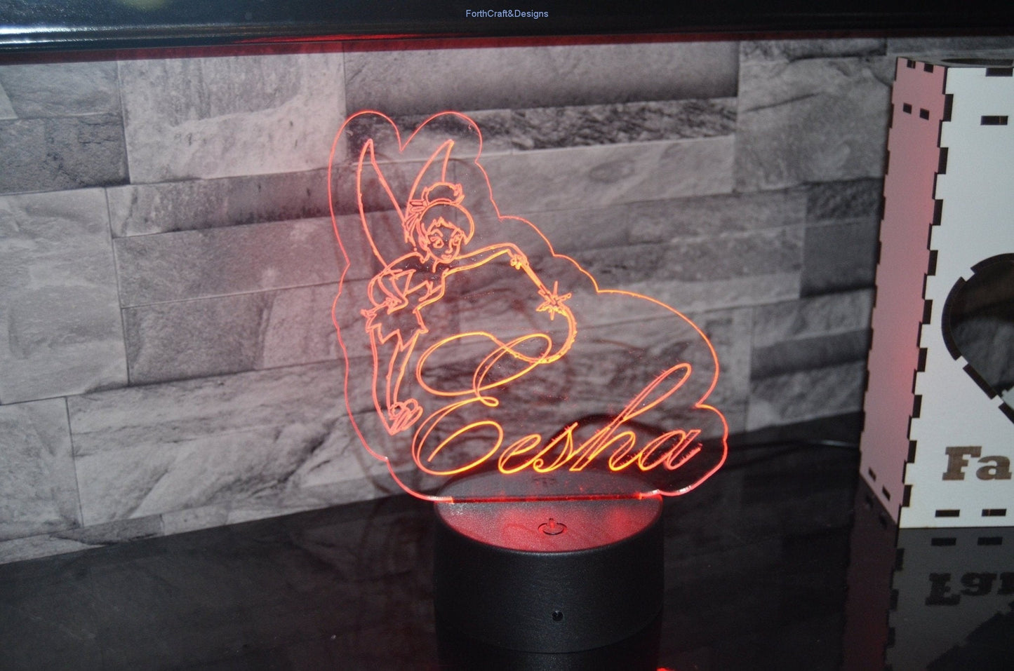 Personalised fairy design Kids LED night light.