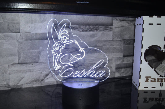 Personalised fairy design Kids LED night light.