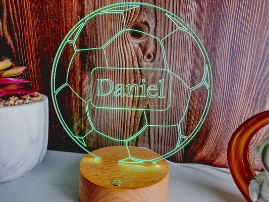 Personalised football Led  Night light-Forth Craft and Designs