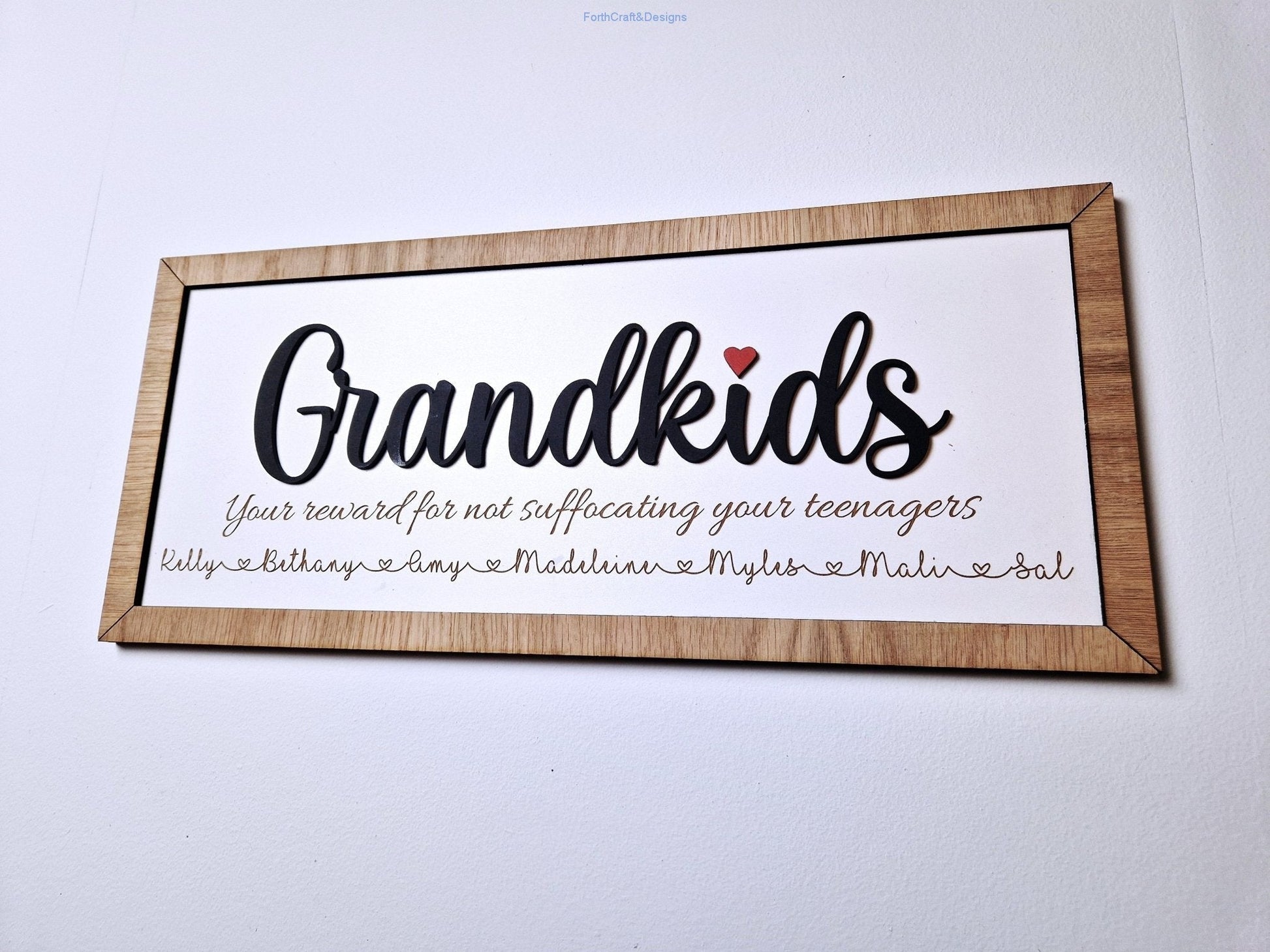 Personalised Grandkids sign