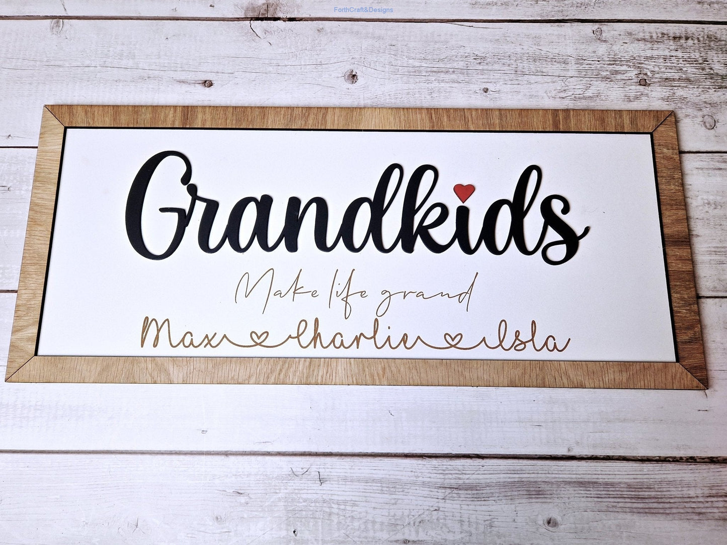 Personalised Grandkids sign