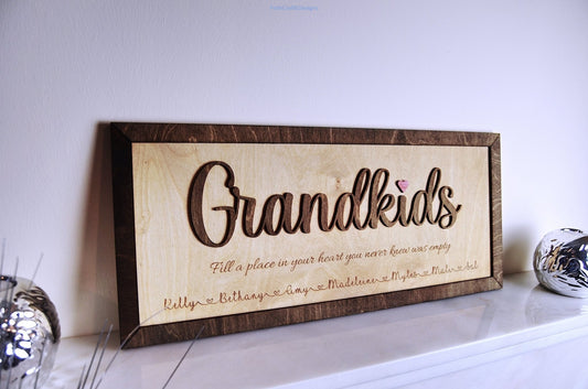 Personalised Grandkids sign