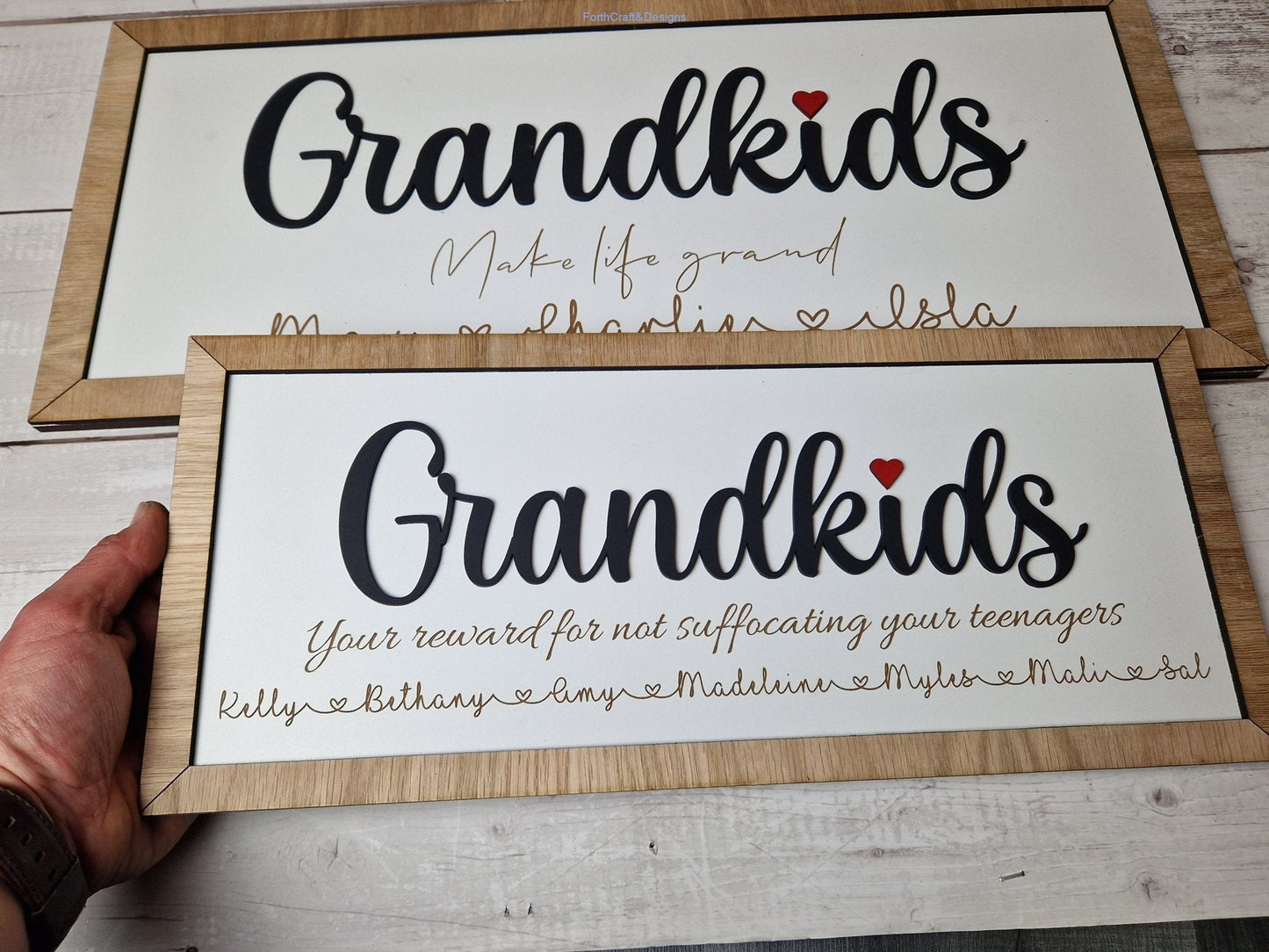 Personalised Grandkids sign