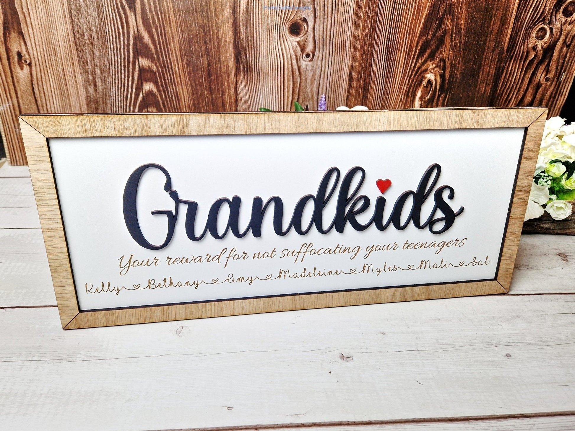 Personalised Grandkids sign